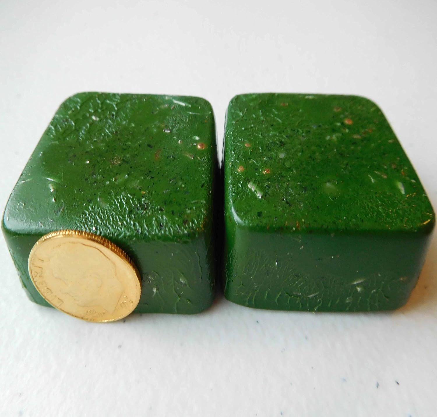Green Chromium Oxide Mini Cube Tower Busters Crystal Orgone - Green Chromium Oxide Variant