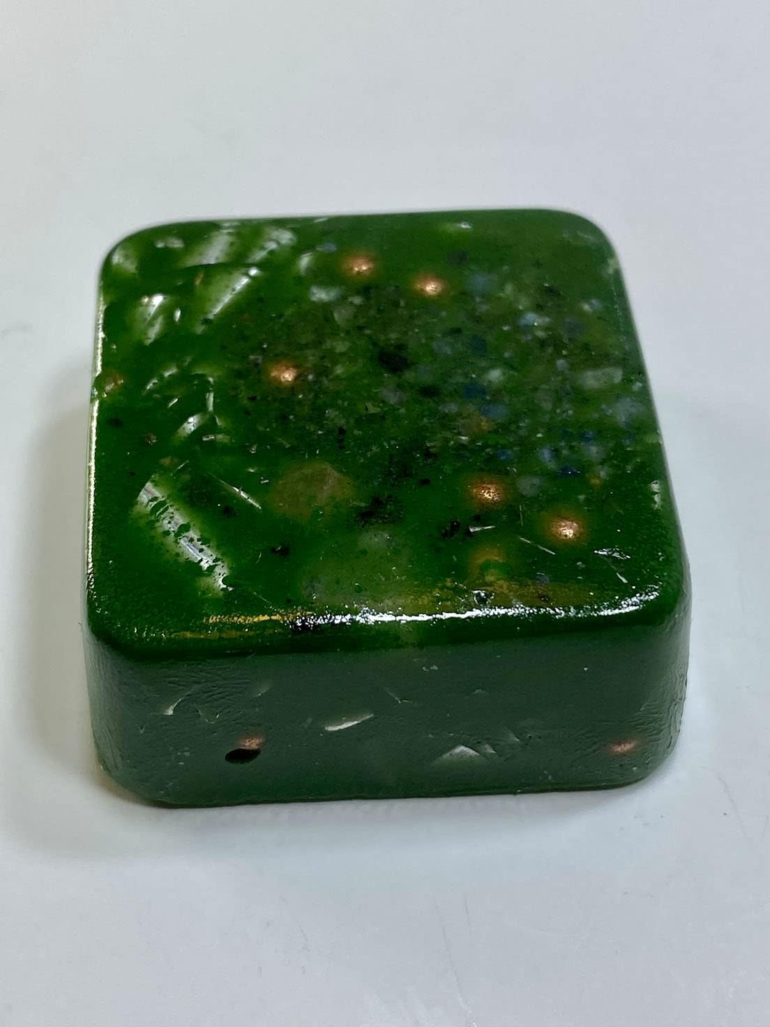 Green Chromium Oxide Mini Cube Tower Busters Crystal Orgone - Green Chromium Oxide Variant