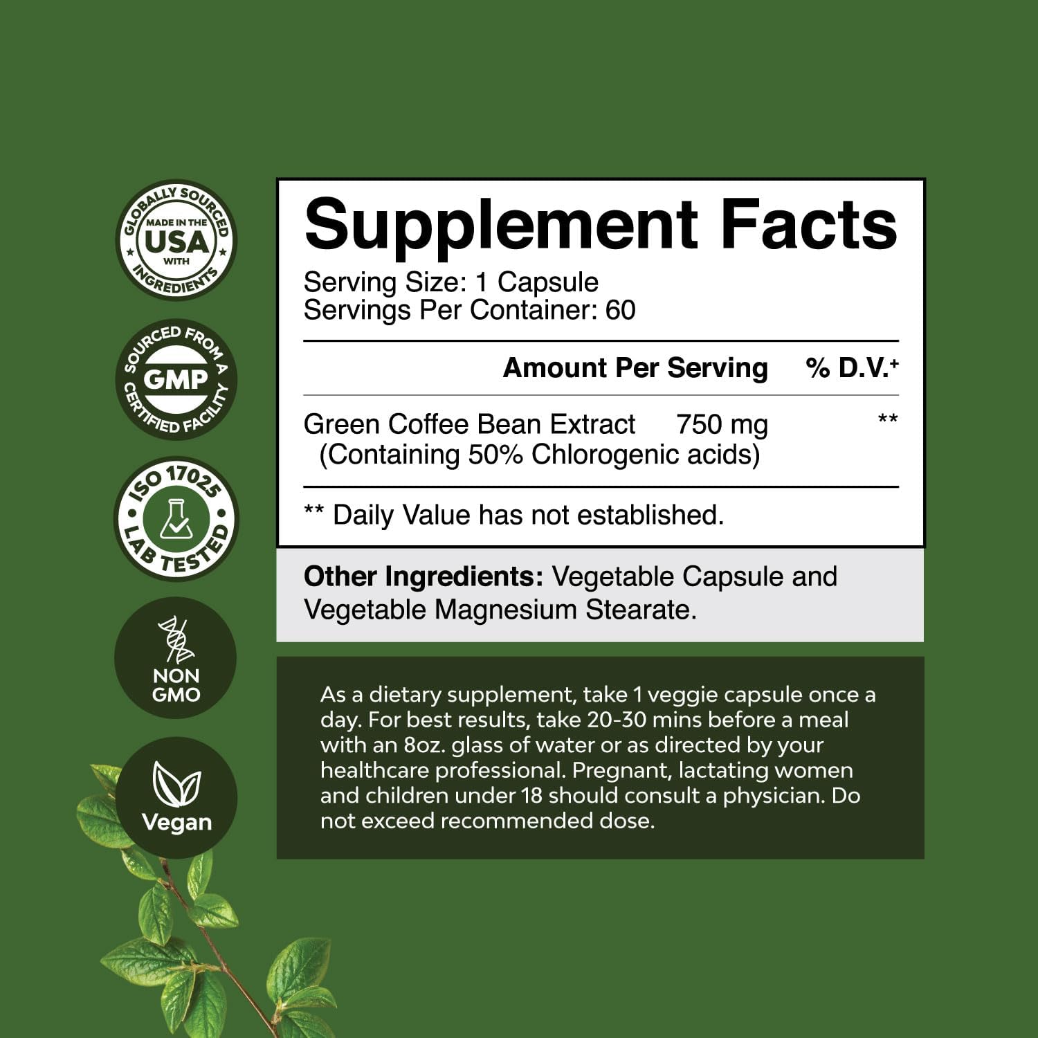 Green Coffee Bean Extract Bundle for Heart Health, Mental Focus, Size Reduction, and Detox with Activated Charcoal Capsules for Bloating Relief and Body Cleanse