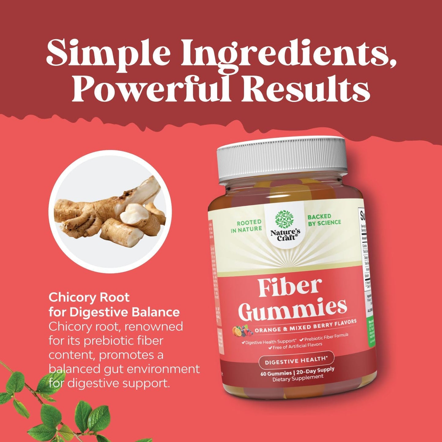 Green Coffee Bean Extract & Prebiotic Fiber Gummies Bundle for Heart Health, Mental Focus, Slimming Formula, Immunity, and Digestive Support