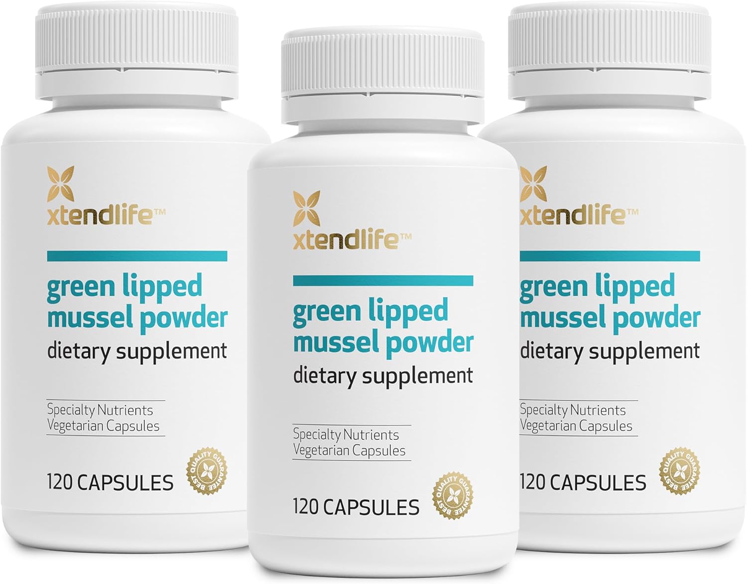 Green Lipped Mussel Powder Supplement 2400mg with Omega-3 for Joint Health - 120 Capsules (3 Pack)