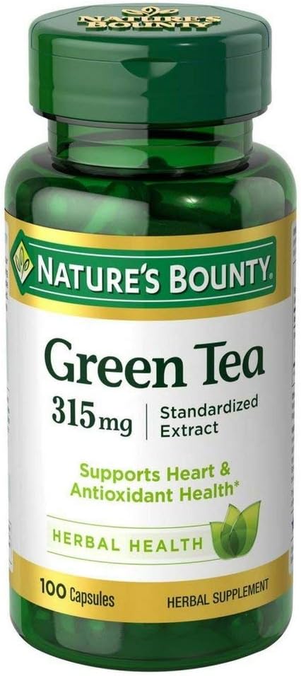Green Tea Extract Capsules - 315 mg, 100 ea, Pack of 5 by Nature's Bounty