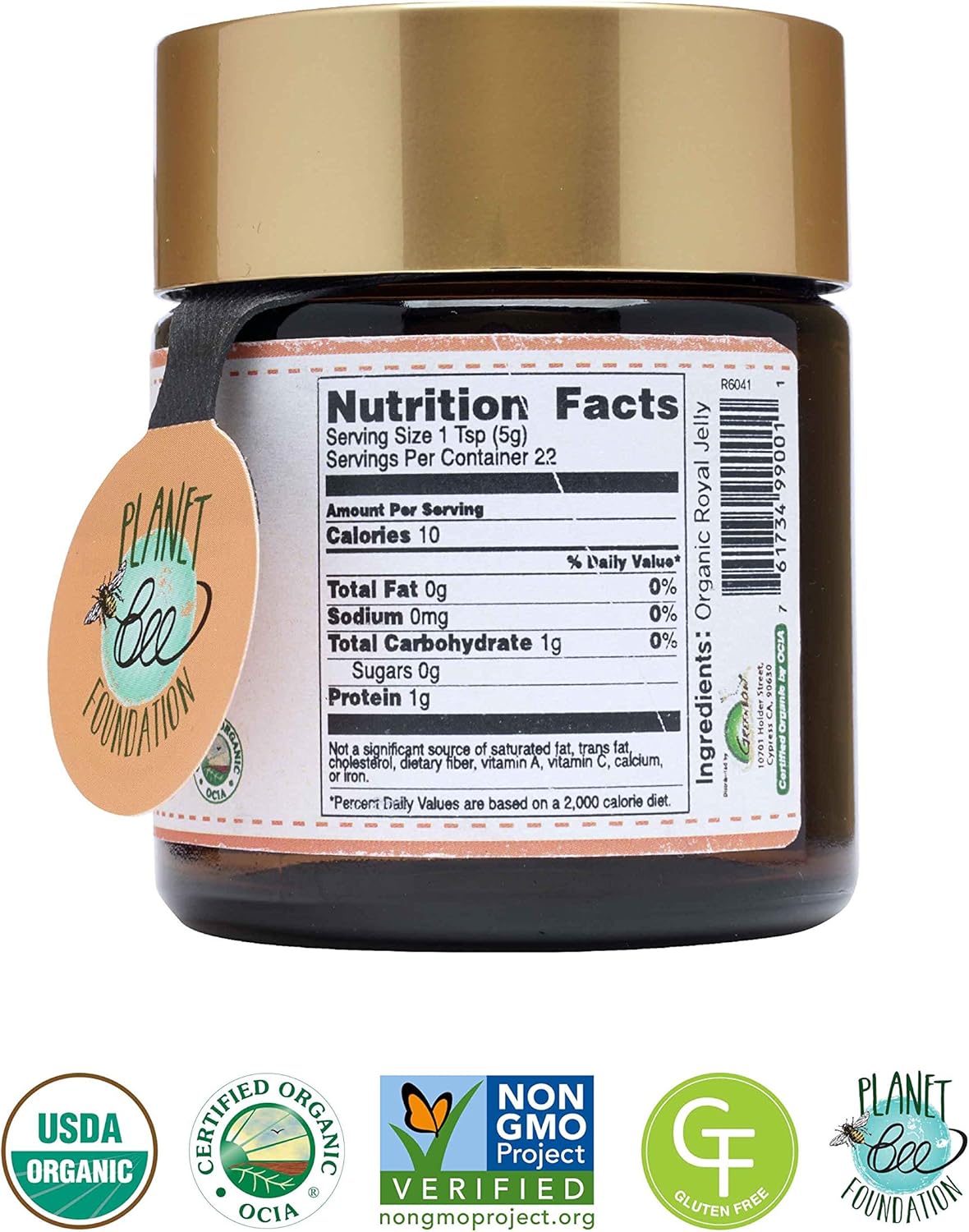 Greenbow Organic Fresh Royal Jelly - USDA Certified Organic, Non-GMO, Halal, Gluten Free - Highly Nutritious (113g)