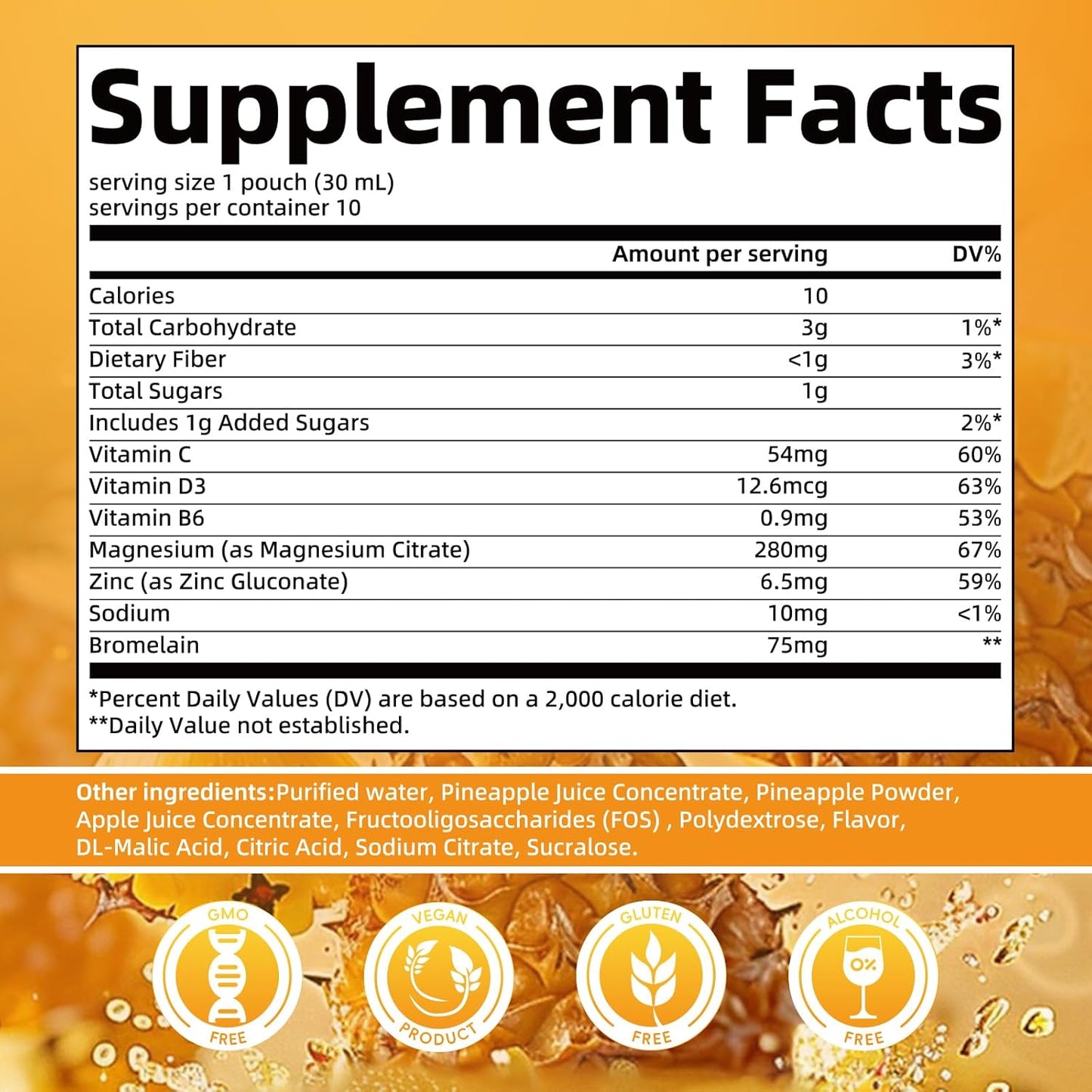 GreenPeople 7-IN-1 Magnesium Citrate Liquid Supplements Drink - 2 Pack, 280mg Magnesium, Zinc, Bromelain, Vitamin C D3 B6, Muscle & Sleep Support for Kids & Adults - 1 fl.Oz (10Pcs)