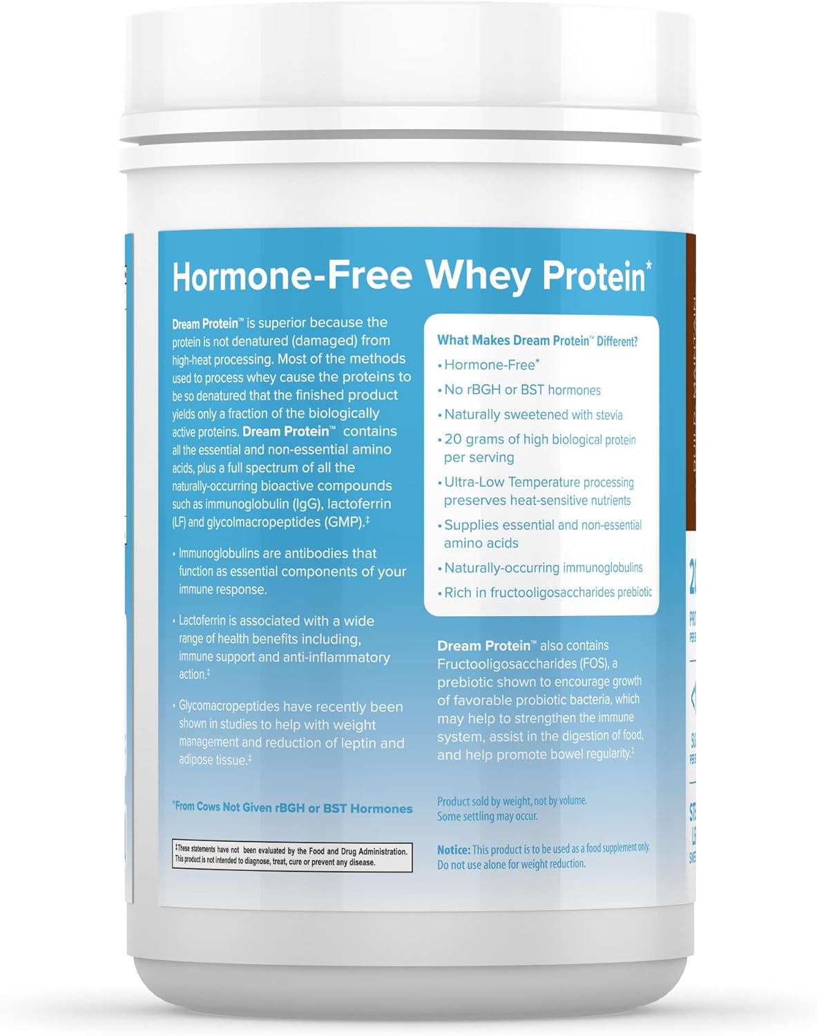 Greens First Dream Whey Protein Powder, Rich Dutch Chocolate, 30 Servings - Low Carb, Hormone-Free, Non-GMO - 20g Protein - No Artificial Sweeteners - 28.04 oz