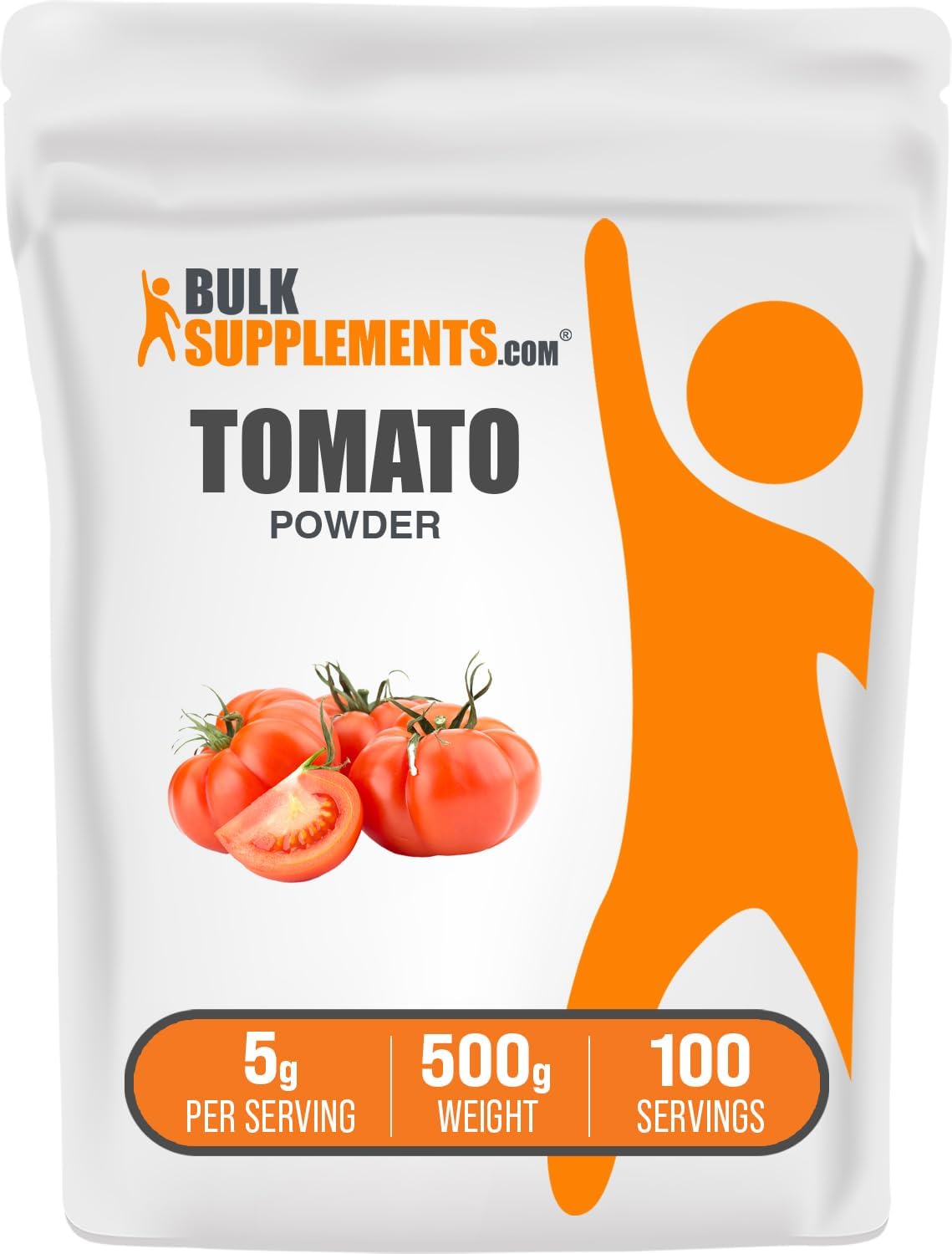 Ground Tomato Powder - Vegan & Gluten Free Supplement, 500g (1.1 lbs) - Bulk Size, 5g per Serving