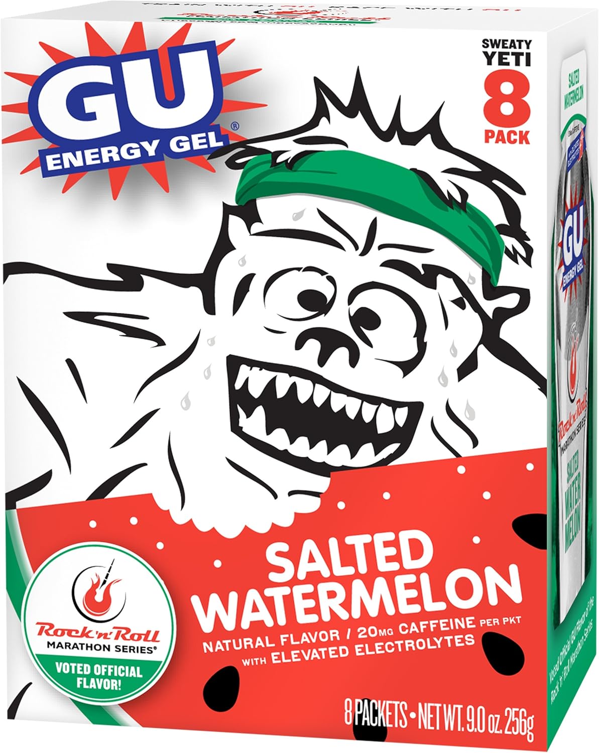 GU Energy Original Salted Watermelon Sports Nutrition Energy Gel - 8 Count Pack