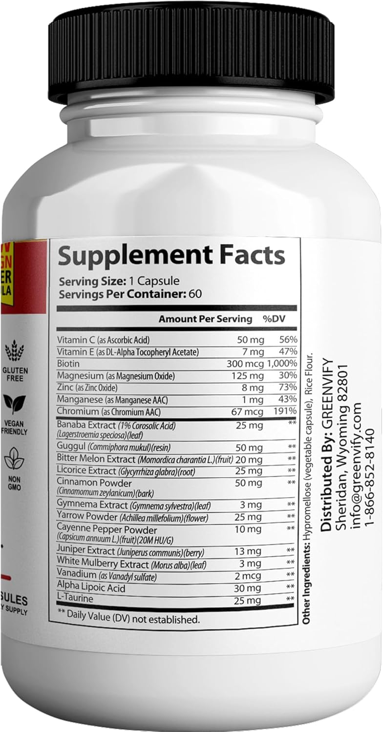 Guardian Botanicals Blood Balance Formula - All Natural Maximum Strength Daily Supplement for Healthy Blood Levels (60 Capsules)