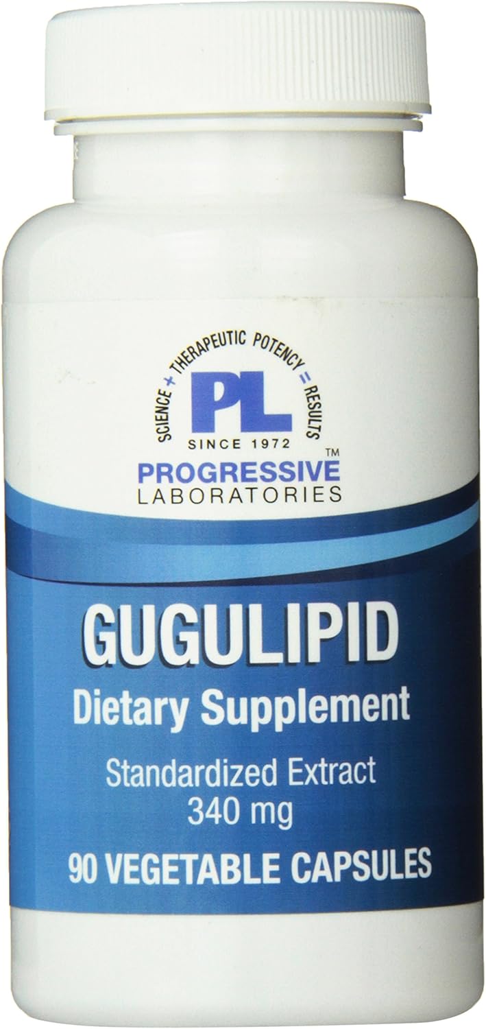 Gugulipid Supplement by Progressive Laboratories - 90 Count Bottle for Heart Health and Cholesterol Support