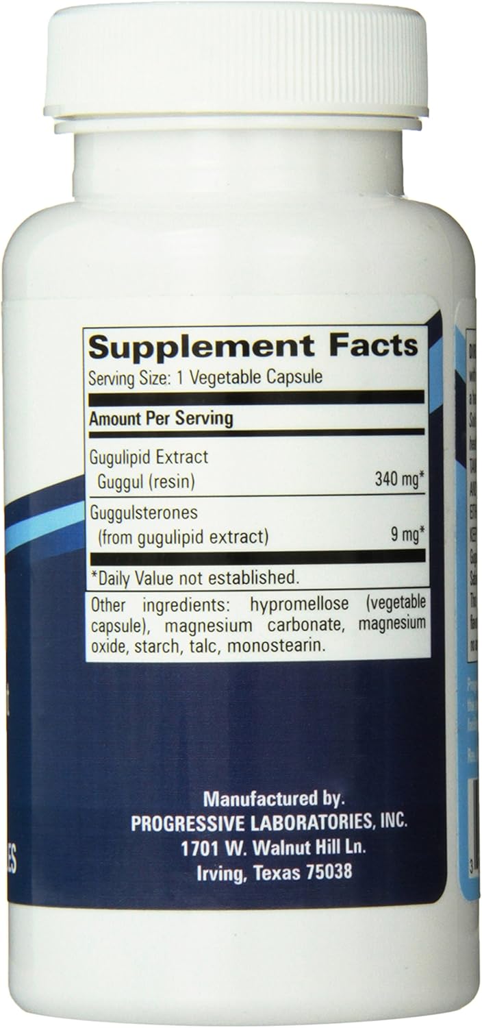 Gugulipid Supplement by Progressive Laboratories - 90 Count Bottle for Heart Health and Cholesterol Support