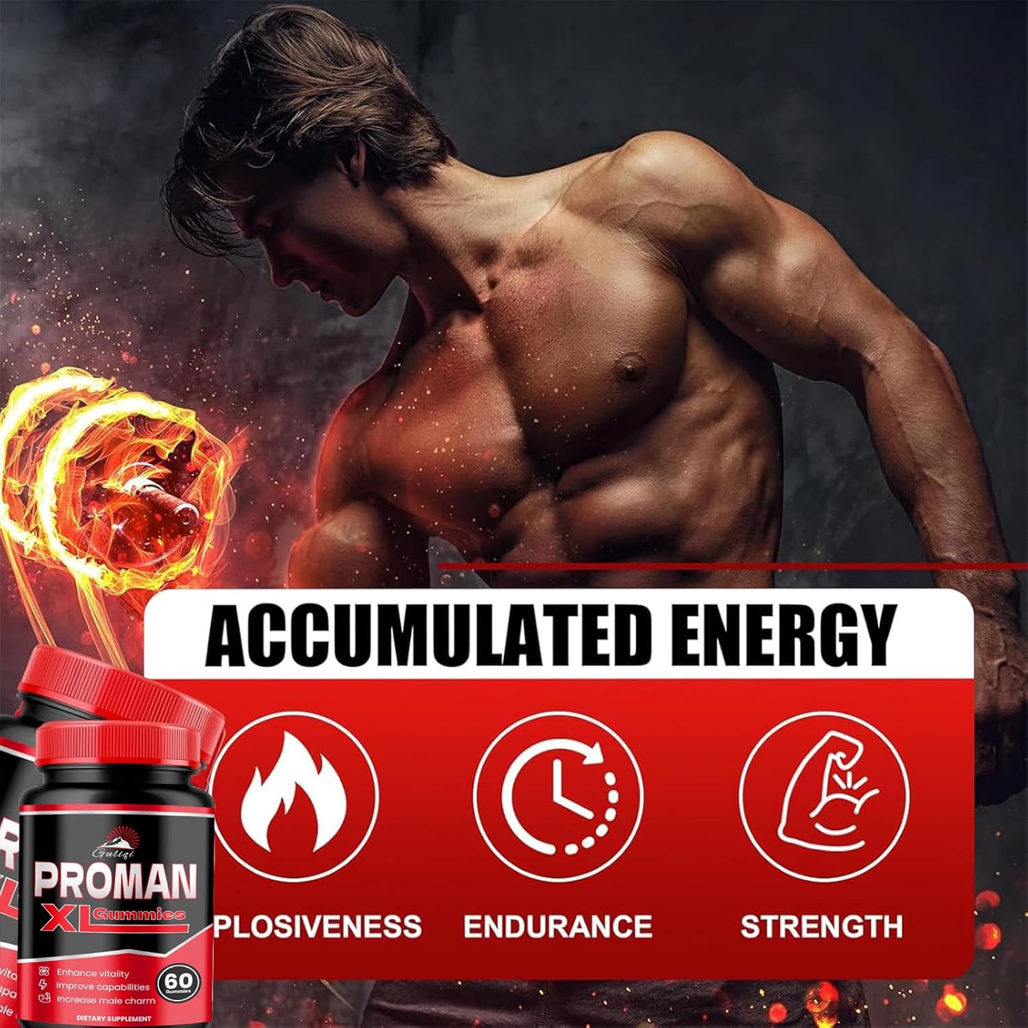 Guliqi Proman XL Gummies - Men's Multivitamin Gummies (1 Month Supply)