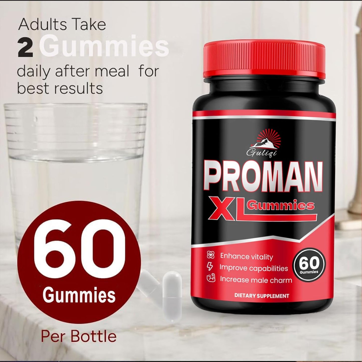 Guliqi Proman XL Gummies - Men's Multivitamin Gummies (1 Month Supply)