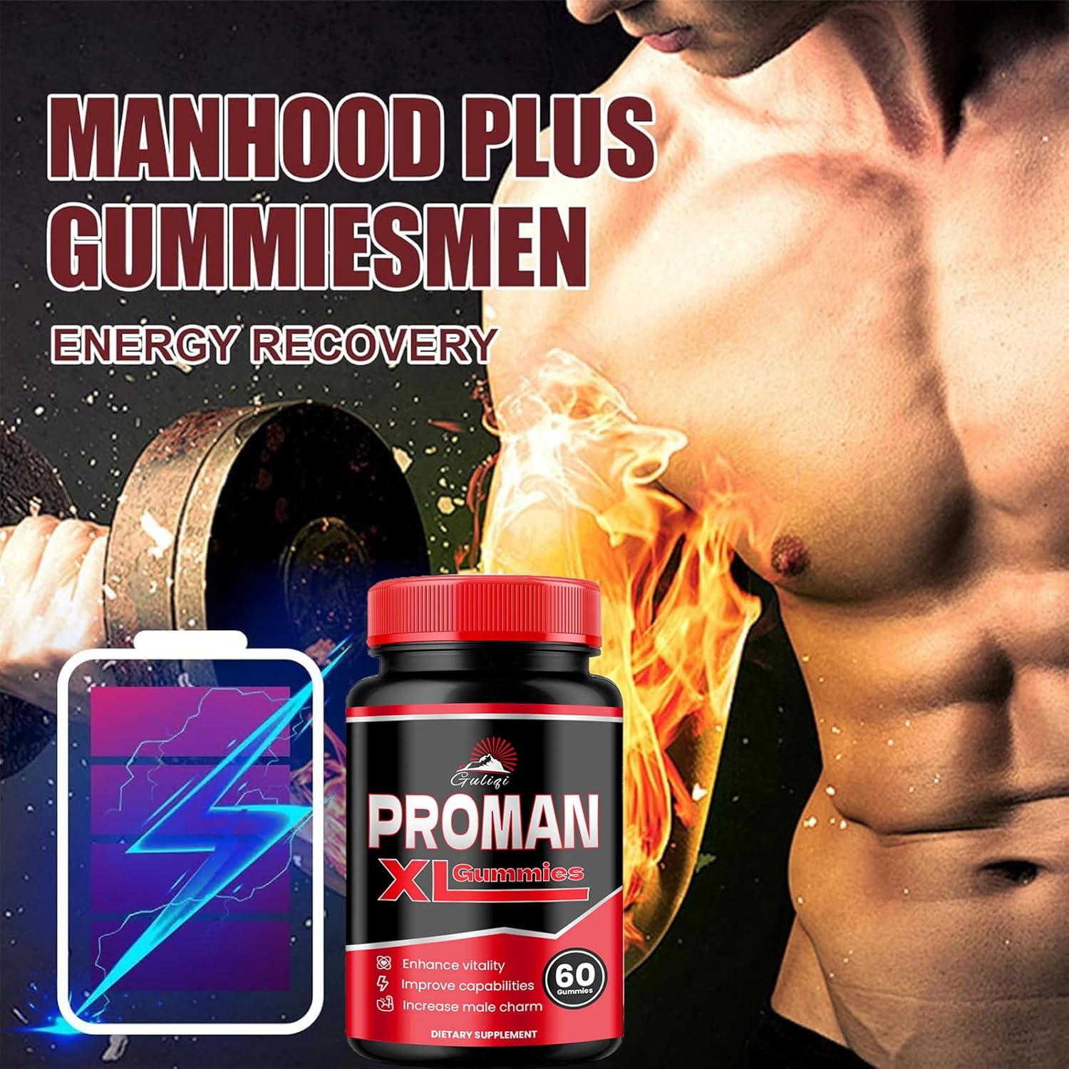 Guliqi Proman XL Gummies - Men's Multivitamin Gummies (1 Month Supply)