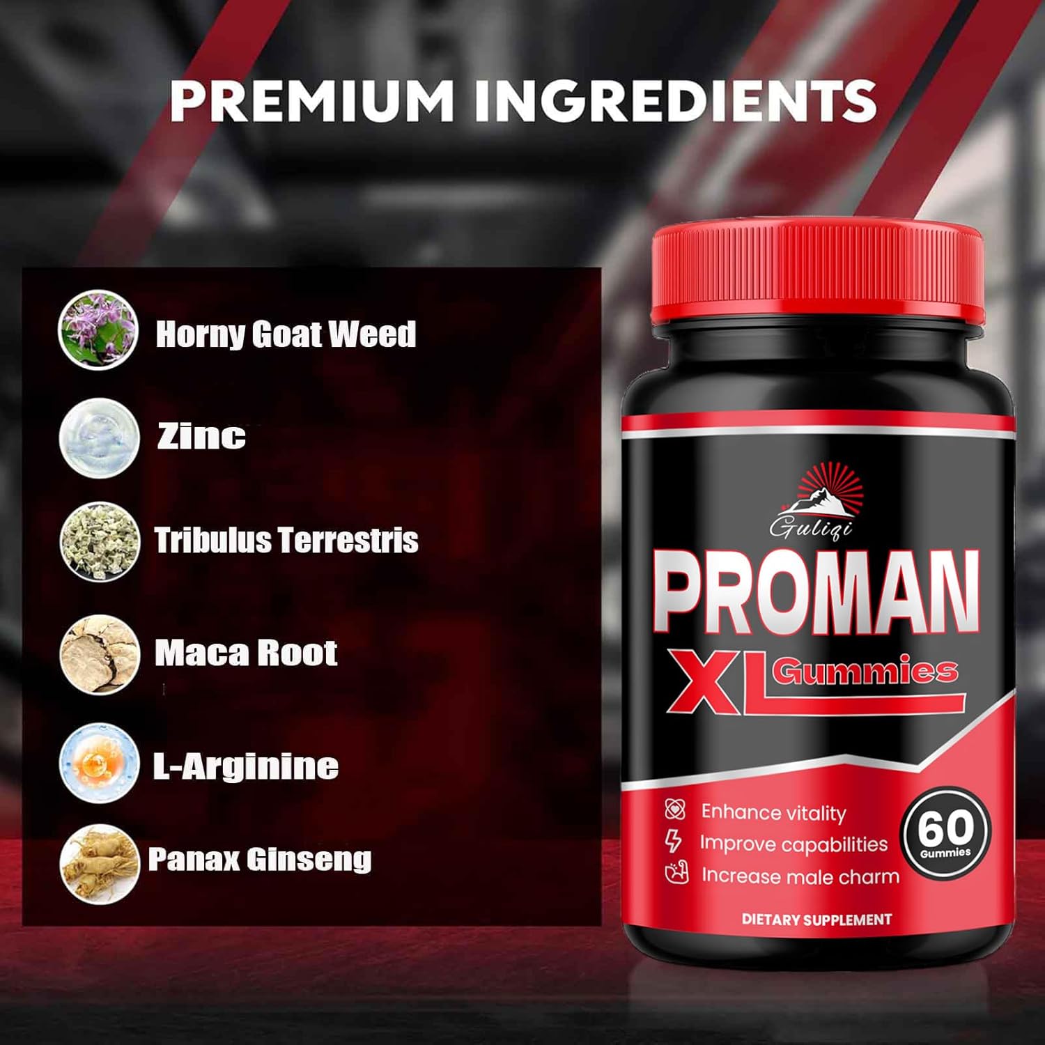 Guliqi Proman XL Gummies - Men's Multivitamin Gummies (1 Month Supply)