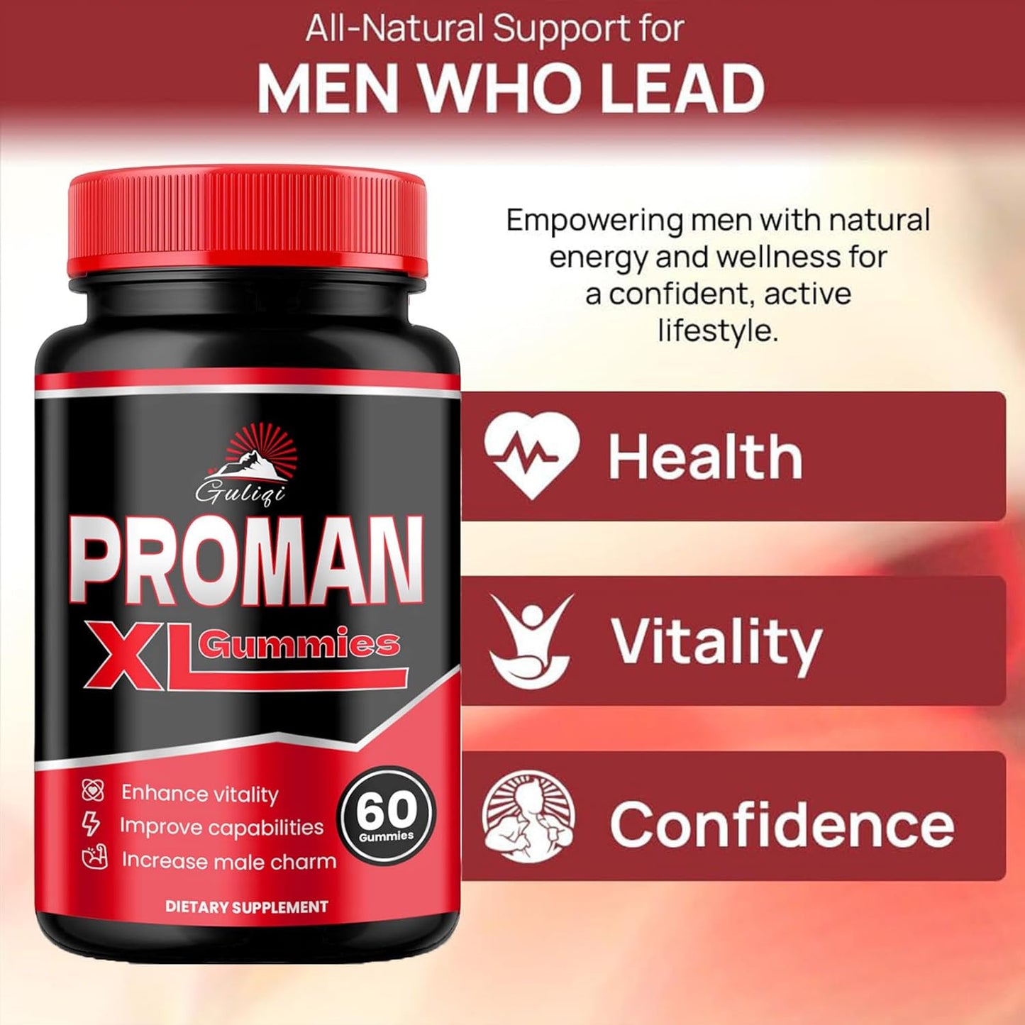 Guliqi Proman XL Gummies - Men's Multivitamin Gummies (1 Month Supply)