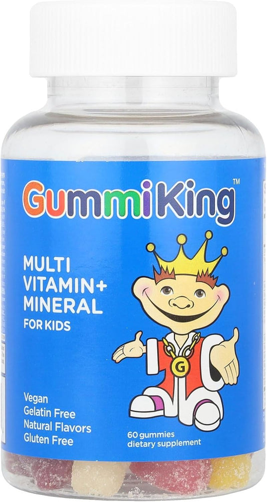 Gummi King Multivitamin and Mineral Supplement - 60 Count, Assorted Fruit Flavors, Kids Gummy Vitamins