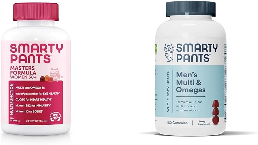 Gummy Multivitamin for Women 50+: Omega 3 Fish Oil, Methylfolate, CoQ10 - Men's Multivitamin Gummies Included