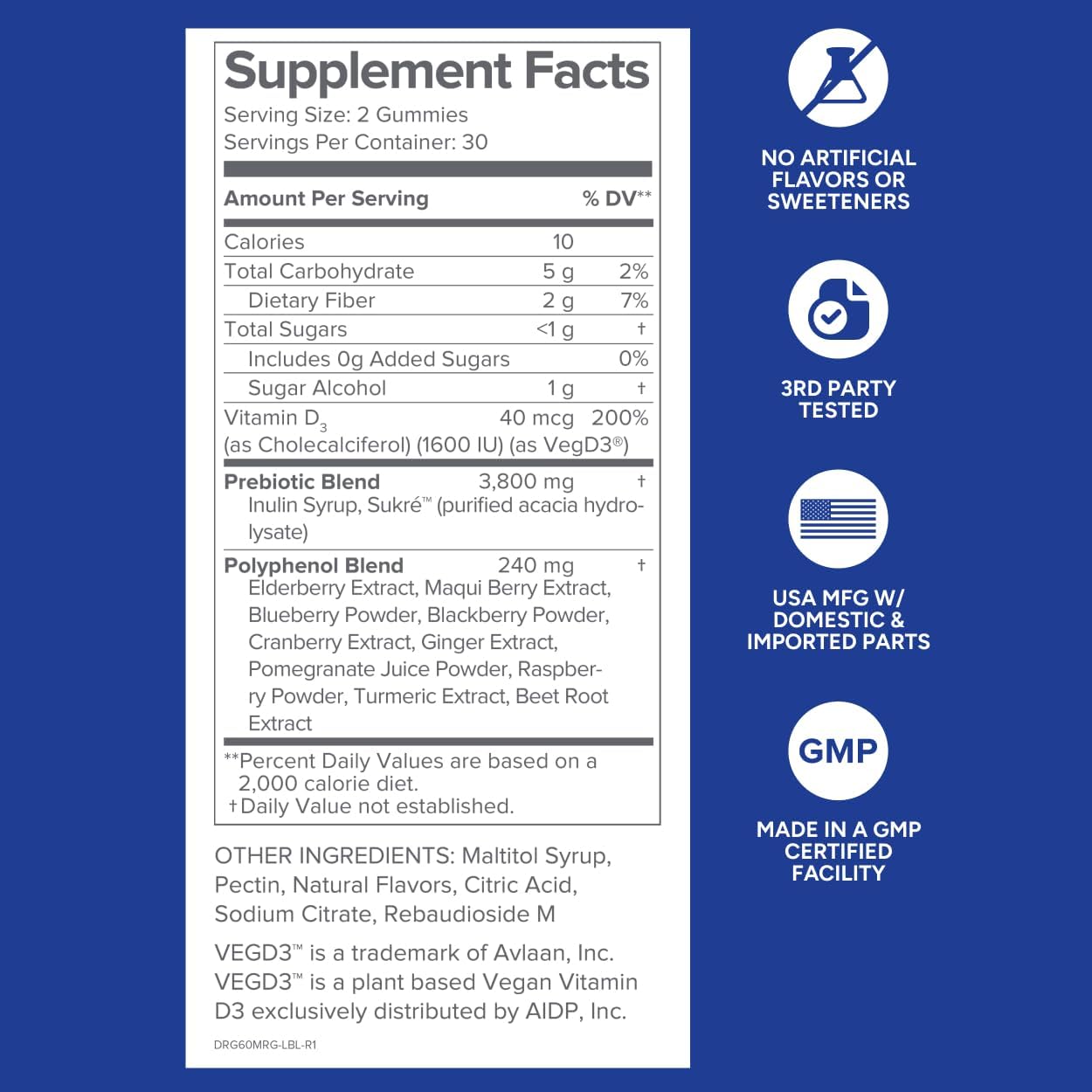 Gundry MD Mighty Reds Gummies - Gluten and Soy Free Multivitamin Chews with Polyphenols, Antioxidants, Prebiotic Fiber, Vitamin D - 30 Servings