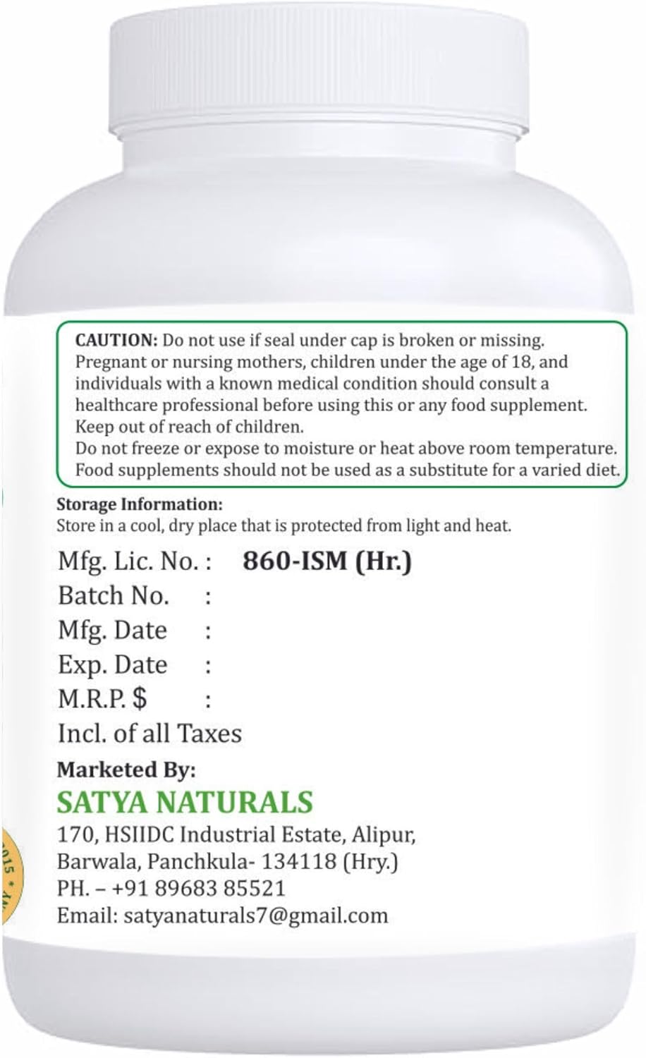 Gymnema Sylvestre Extract Capsules 500mg | Ayurvedic Herbal Supplement for Men and Women | Satya Naturals Gurmar Forte (60 Veg Capsules)