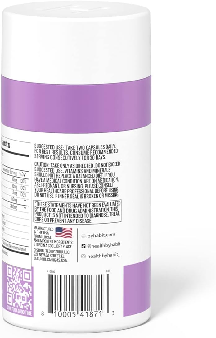 H' Habit Health Libido Blend 2 Pack - Natural Aphrodisiac with Maca & Ashwagandha, 60 Capsules, Vegan & Non-GMO