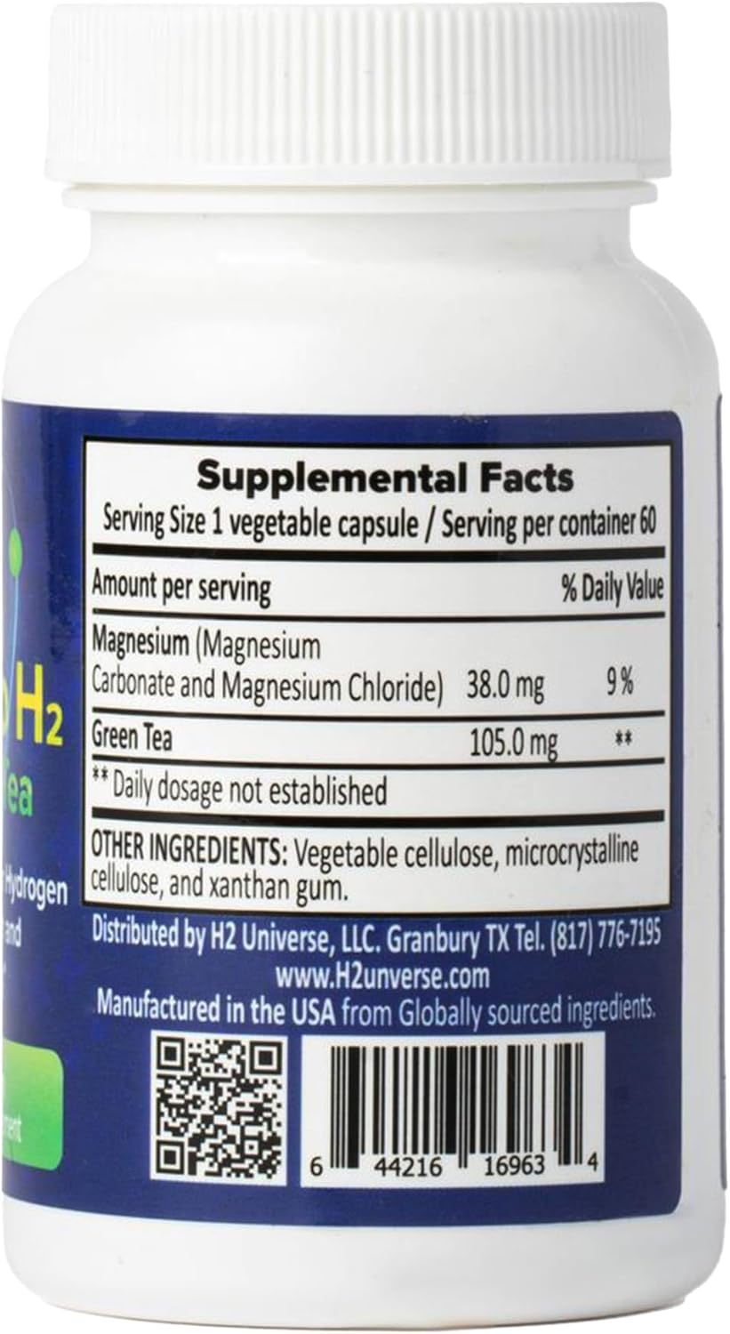 H2 Universe True Nano H2 with Green Tea Capsules - Boost Energy & Antioxidants