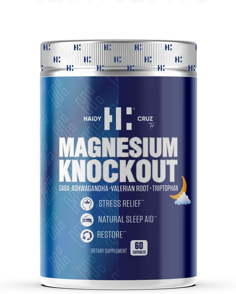 Haidy Cruz Fit Magnesium Citrate Capsules - Natural Sleep Aid & Mood Enhancer with Ashwagandha - Metabolic Support & Immunity Boost