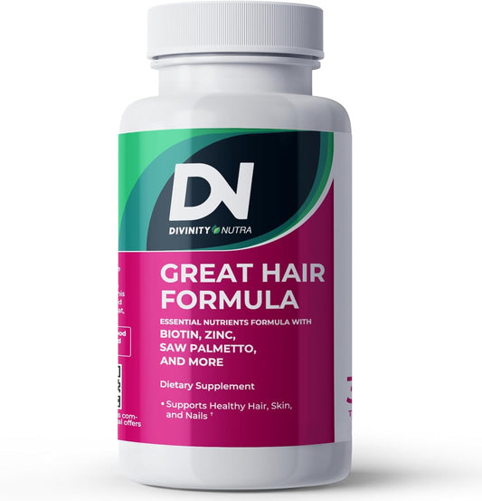 Hair Growth Vitamins with Biotin - Skin, Nail, Hair Supplement - 30 Tablets - USA Made