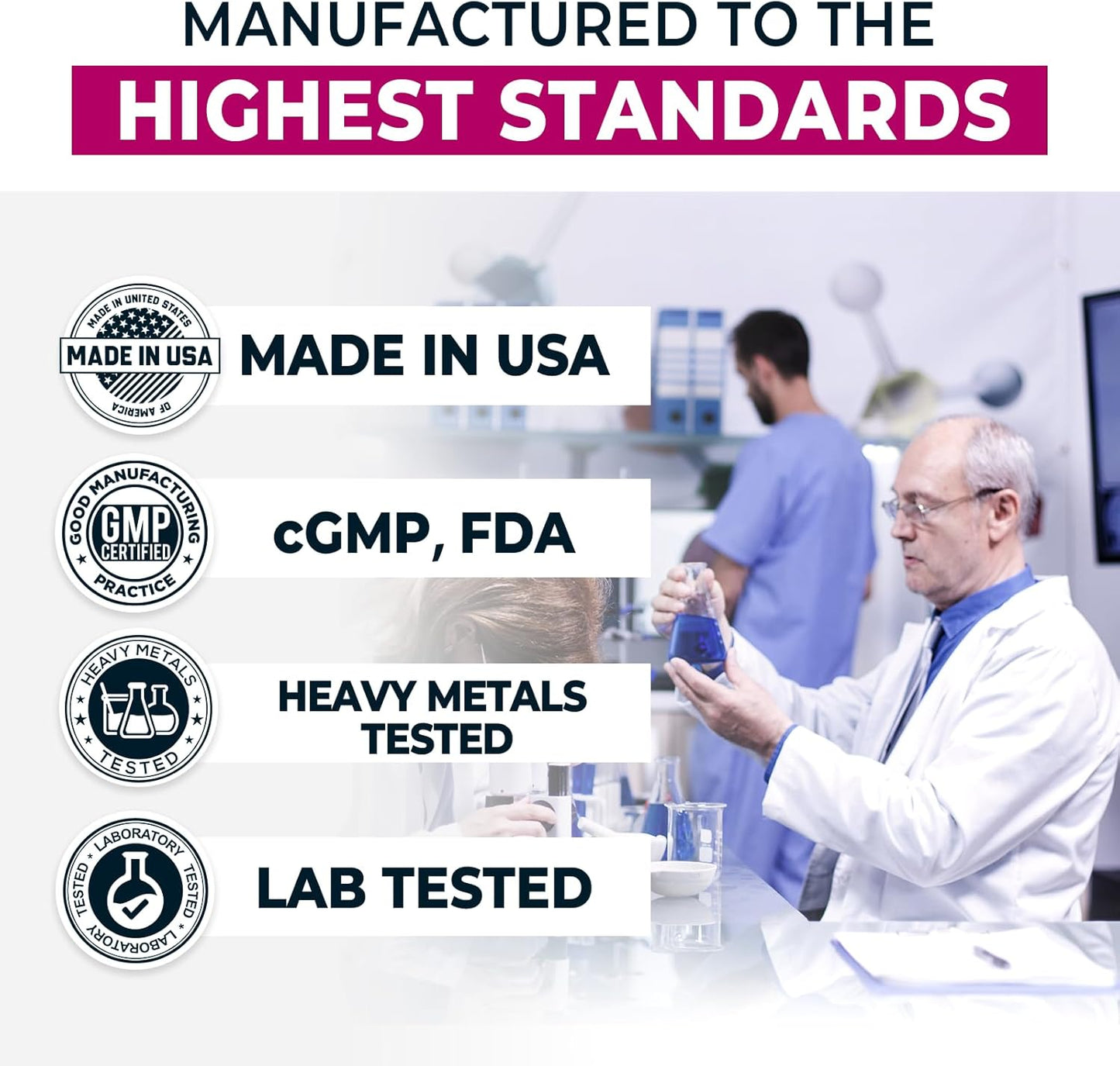 Hair Growth Vitamins with Biotin - Skin, Nail, Hair Supplement - 30 Tablets - USA Made