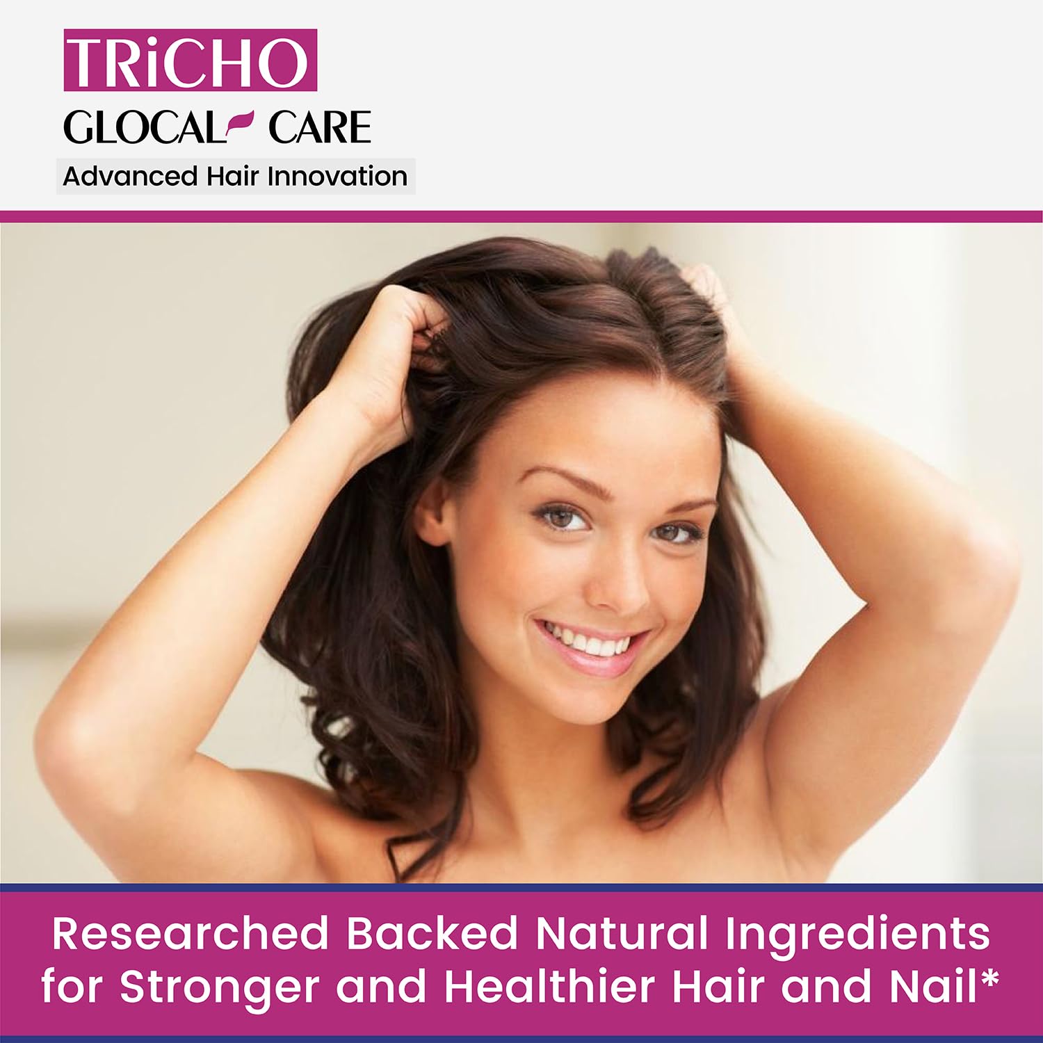 Hair Loss Prevention Treatment with Saw Palmetto, Grape Seed Extract, L-Cystine, Biotin, Folate - GlocalCare Tricho Formula