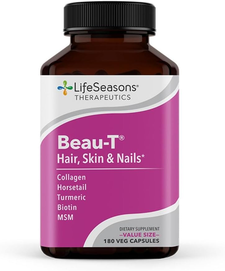 Hair, Nail & Skincare Supplement with Biotin, Collagen, Horsetail, MSM & Turmeric - Supports Healthy Hair, Nails, and Skin - Acne-Fighting - Nail Strengthener - 180 Capsules - BoostGo Australia