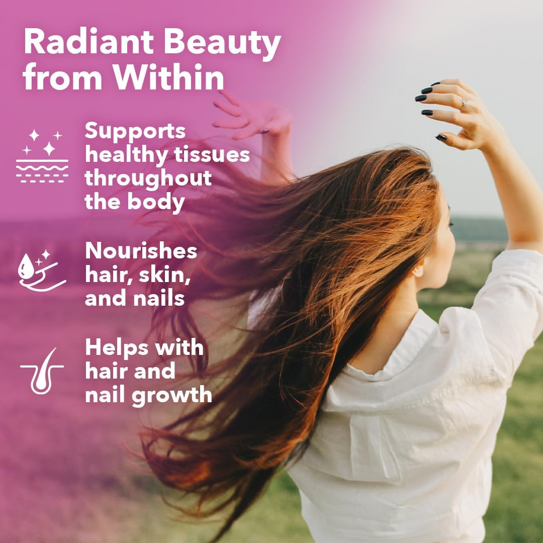 Hair, Nail & Skincare Supplement with Biotin, Collagen, Horsetail, MSM & Turmeric - Supports Healthy Hair, Nails, and Skin - Acne-Fighting - Nail Strengthener - 180 Capsules - BoostGo Australia