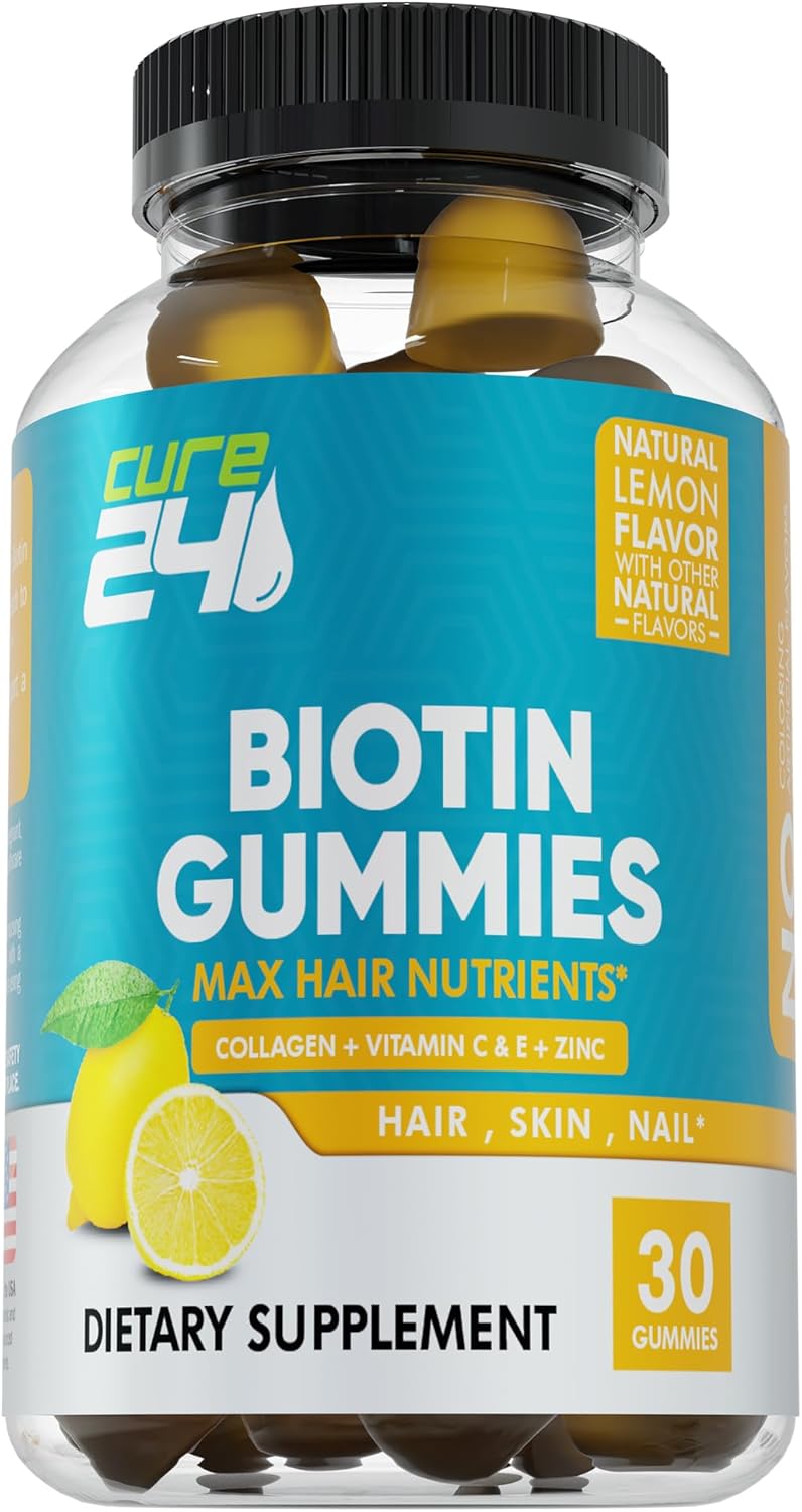 Hair, Skin, and Nail Growth Support Gummies with Biotin, Vitamin C, E, Collagen, and Zinc - 60 Gummies USA Made - BoostGo Australia