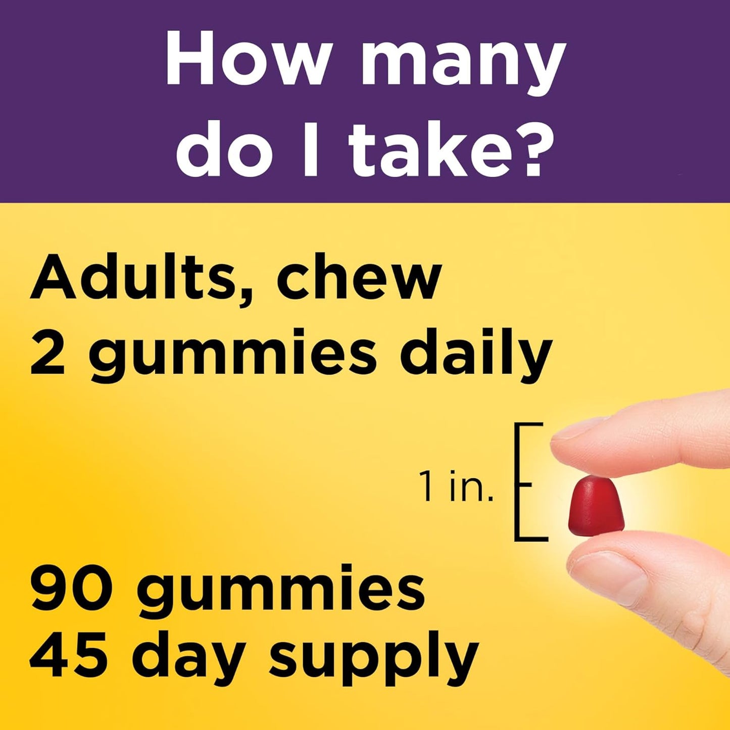 Hair Skin and Nails Gummies with Biotin 2500 mcg for Healthy Hair, Skin & Nails - 90 Gummies