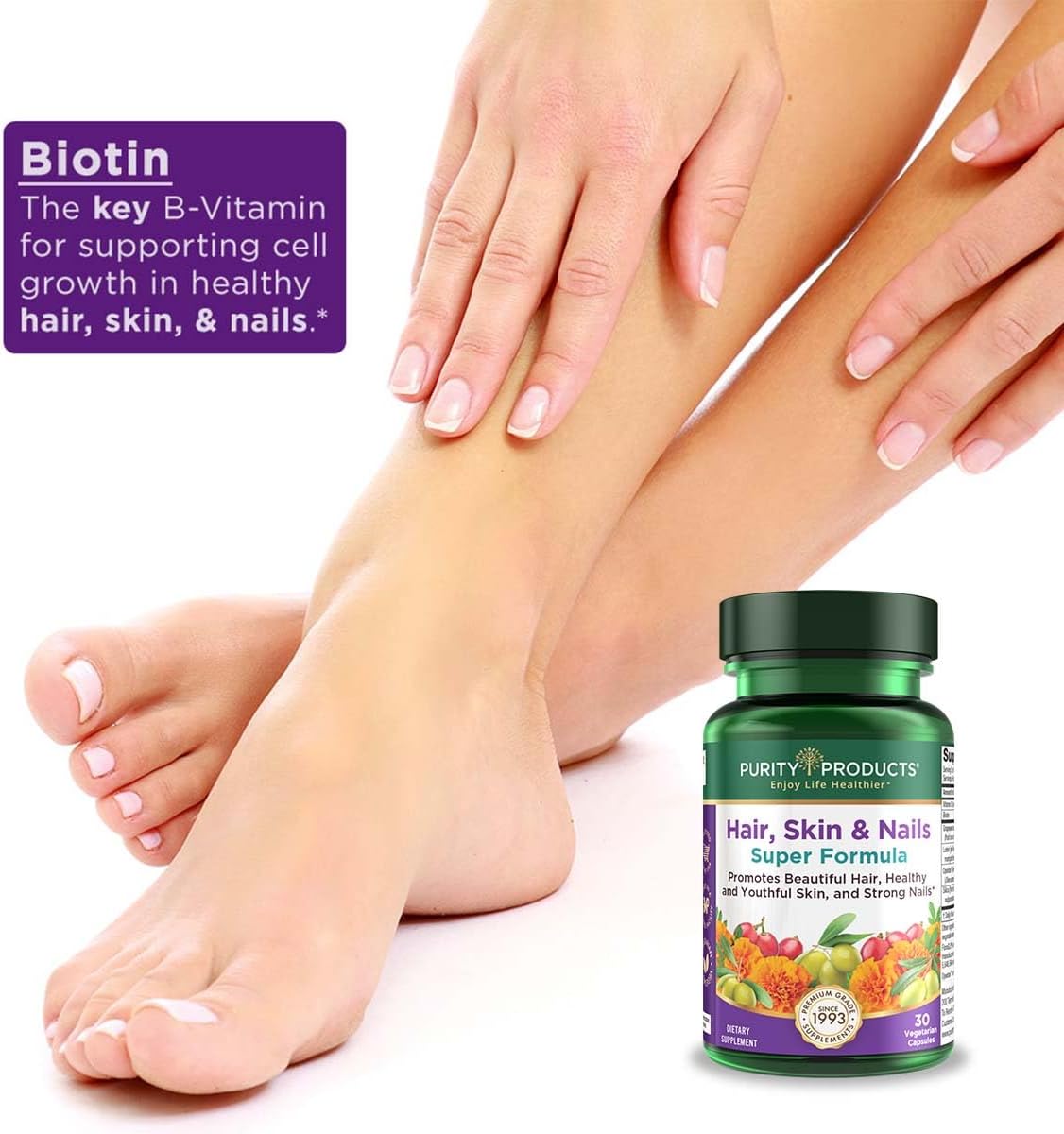 Hair, Skin, and Nails Super Formula - 30 Capsules by Purity Products