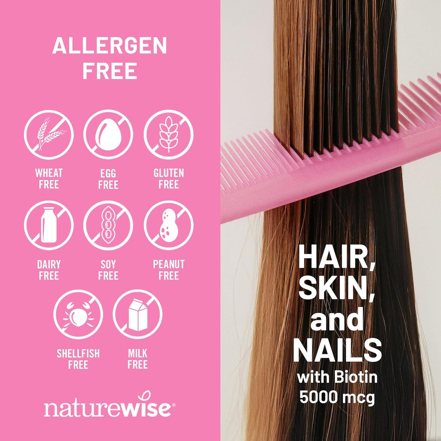Hair Skin and Nails Vitamin with Biotin 5000mcg, Hyaluronic Acid, and Collagen - Women's Formula with Vitamins C, B Complex, D3, A, E, and Iron - Non-GMO, Gluten Free - 540 Softgels[6-Month Supply]