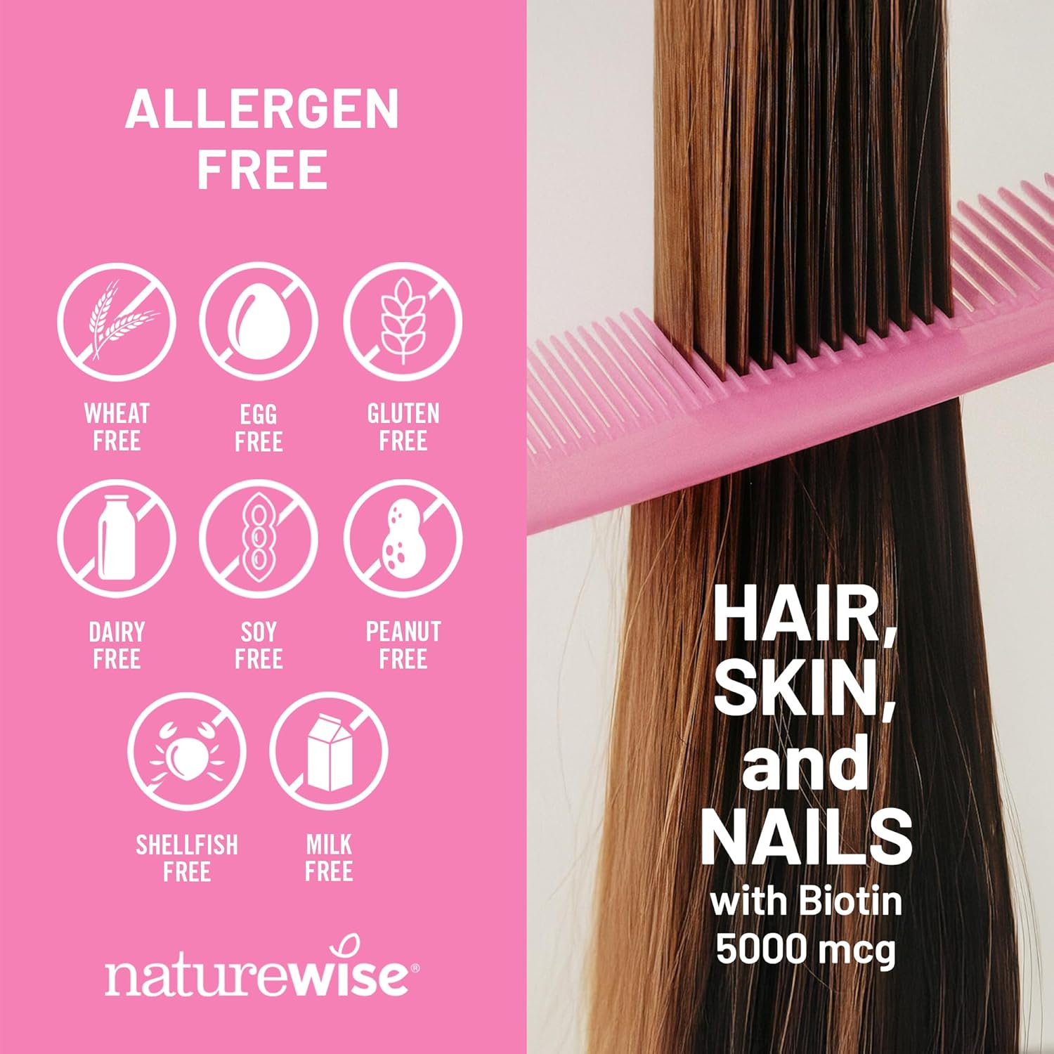 Hair Skin and Nails Vitamin with Biotin 5000mcg, Hyaluronic Acid, and Collagen - Women's Formula with Vitamins C, B Complex, D3, A, E, and Iron - Non-GMO, Gluten Free - 540 Softgels[6-Month Supply]