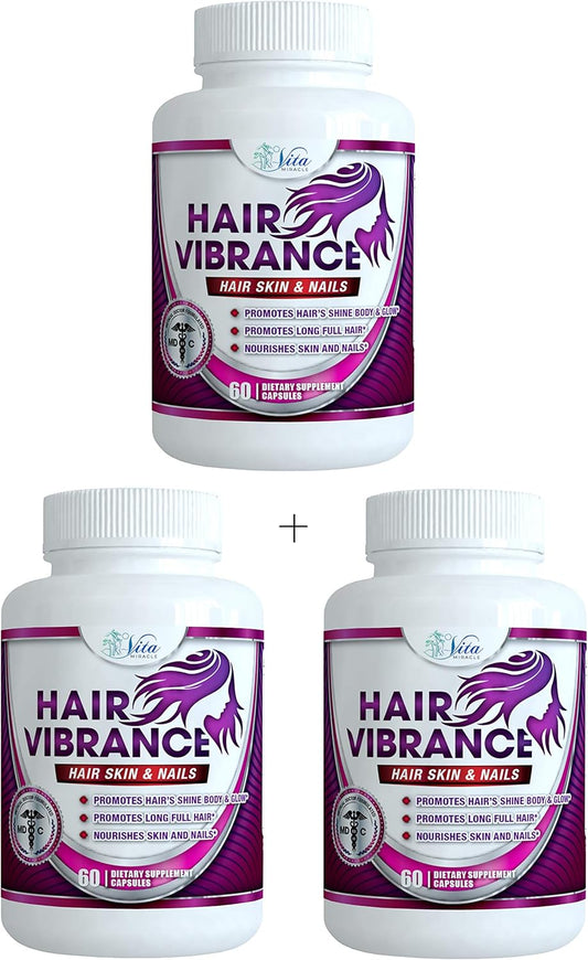 Hair, Skin, and Nails Vitamins with Biotin for Hair Growth - Doctor Formulated with 23 Vitamins for Healthier Hair, Skin, and Nails (3 Pack)