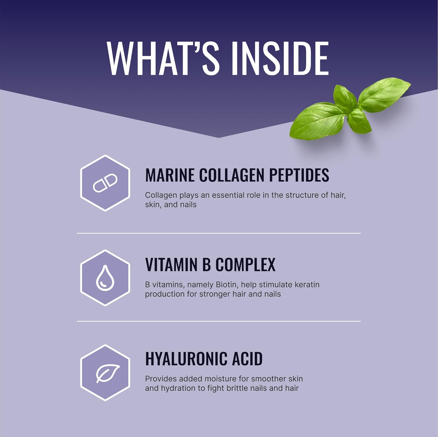 Hair, Skin, Nails Support Supplement with Biotin, Collagen, Vitamin B Complex, Silica, BioPerine - 180 Capsules - 3 Month Supply by Approved Science