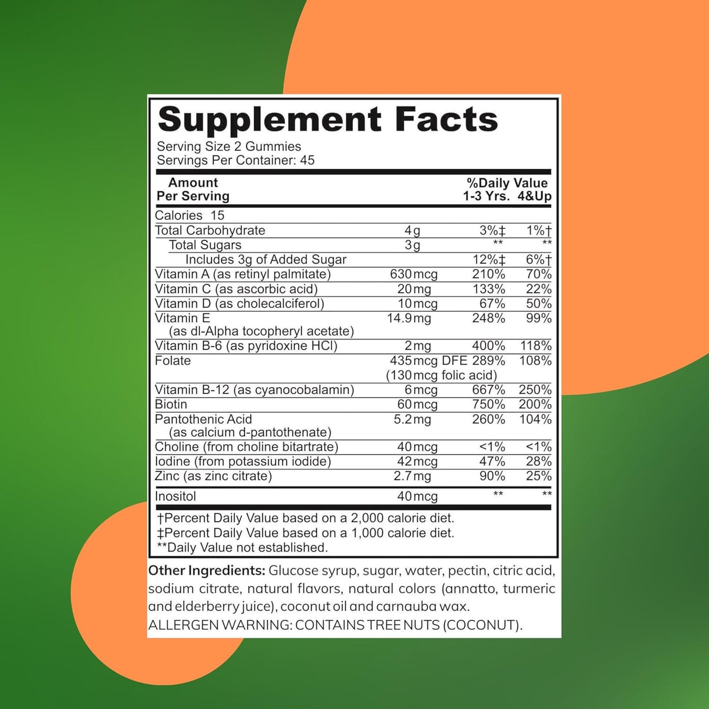 Halal Adult Multivitamin Gummies for Men and Women, Natural Fruit Flavors, Non-GMO, Made in USA