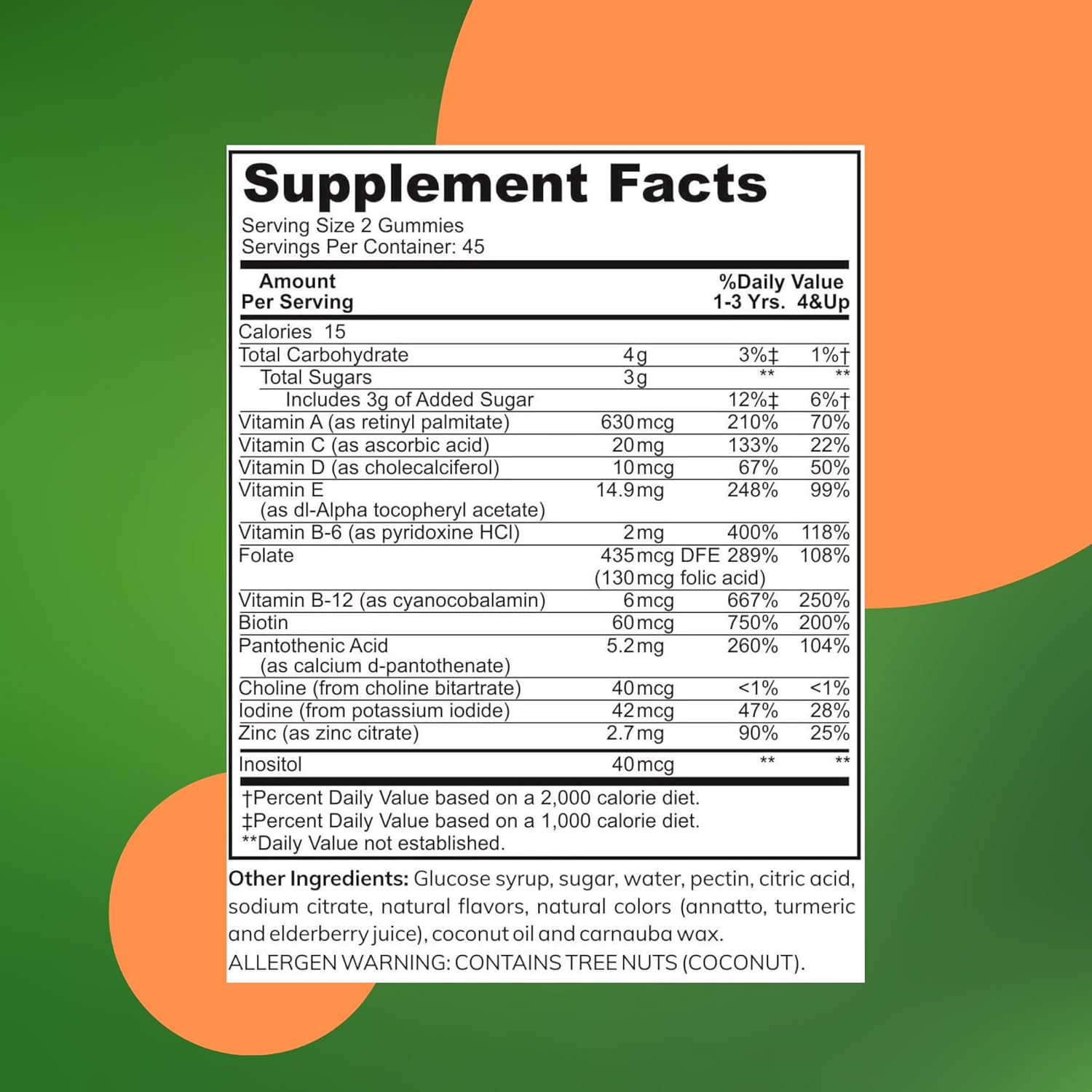 Halal Adult Multivitamin Gummies for Men and Women, Natural Fruit Flavors, Non-GMO, Made in USA