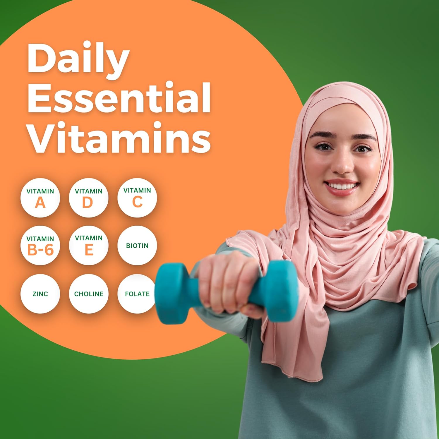 Halal Adult Multivitamin Gummies for Men and Women, Natural Fruit Flavors, Non-GMO, Made in USA