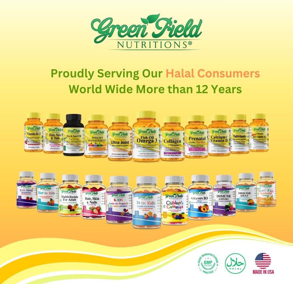 Halal Black Seed Oil Capsules for Immune, Digestive, and Joint Health - 120 Liquid Veggies Capsules by Greenfield Nutritions