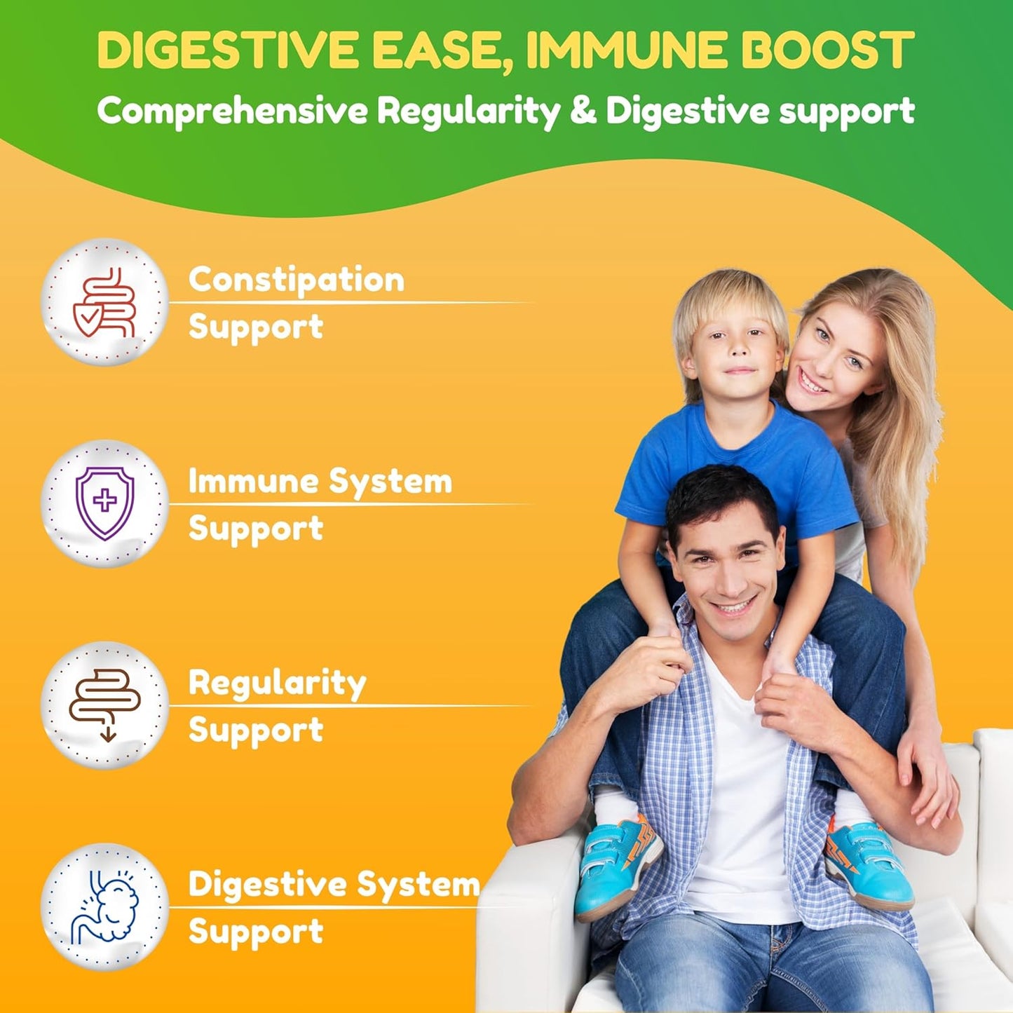 Halal & Gluten Free Fiber Gummies for Kids & Adults | 3g per Serving, 60 Gummies | Boosts Digestive Health & Immunity with Vegan Prebiotic | Non-GMO & Gelatin-Free