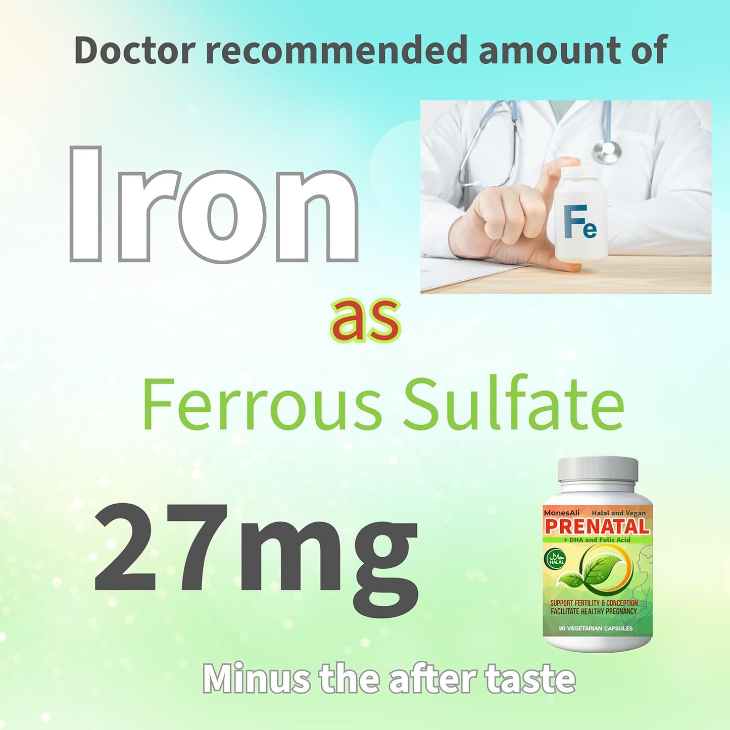 Halal Prenatal Vitamins with DHA, Folic Acid, and Vegan Formula for Women