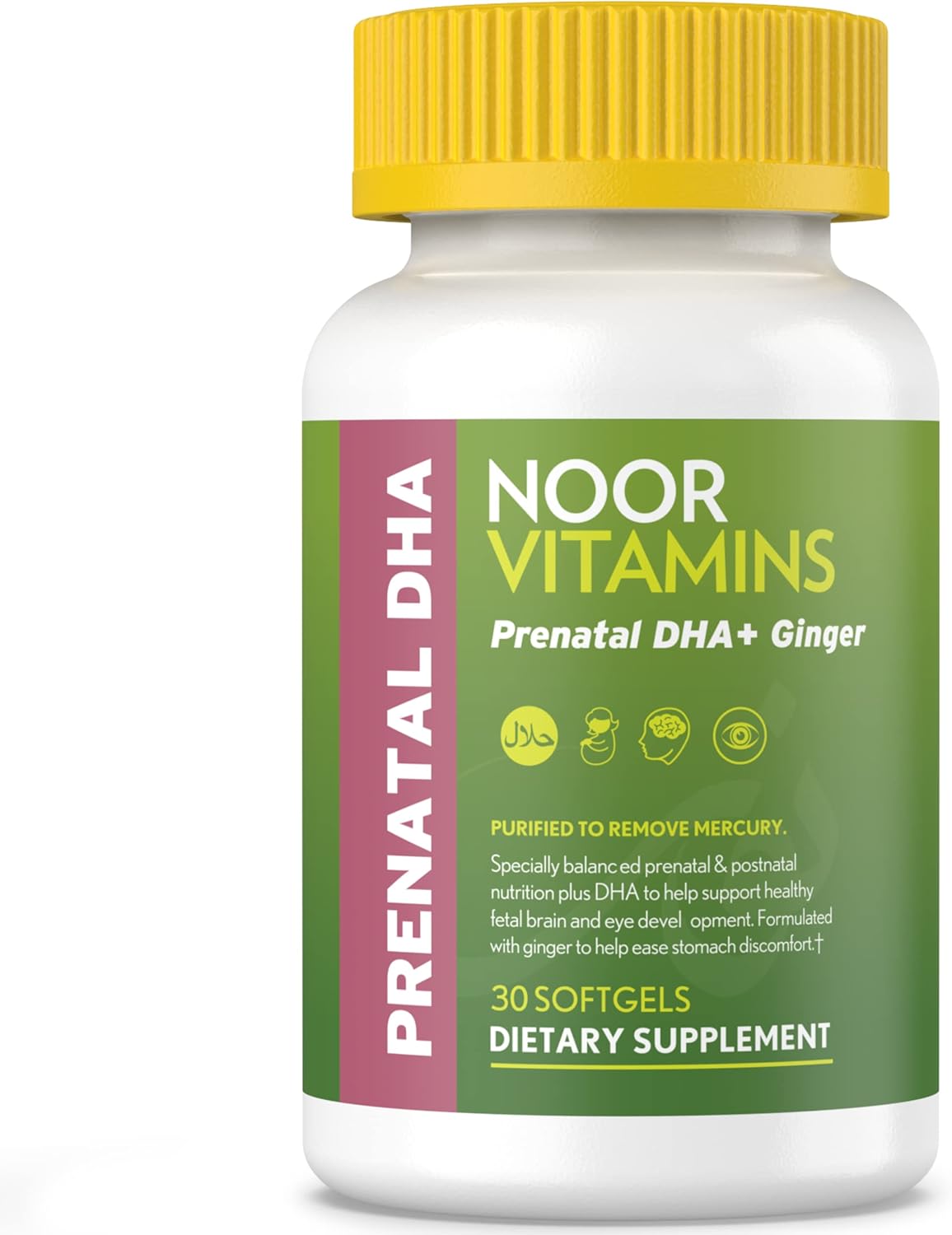 Halal Prenatal Vitamins with DHA, Folic Acid, Ginger, and Iron - 1 Month Supply for Pre/During/Post Pregnancy - BoostGo Australia