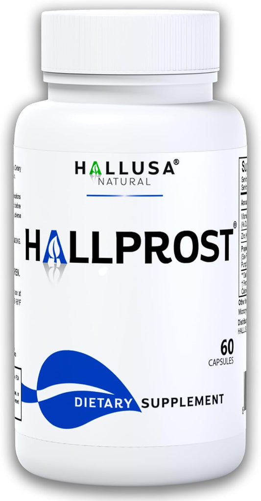 Hallusa Natural Prostate Inflammation Supplement - Prostatitis Relief - Prostate Pills - HALLPROST 60 Capsules