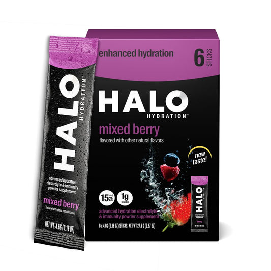HALO Sport HALO Hydration Berry Electrolyte Drink Mix Packets for Sports and Cycling