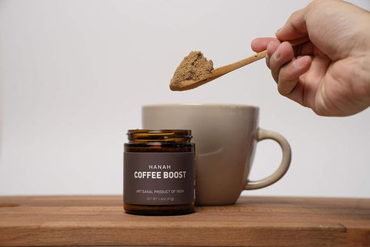 Hanah Coffee Boost Herbal Nootropic Powder - Enhance Focus, Soothe Stress - 1.4 Ounces