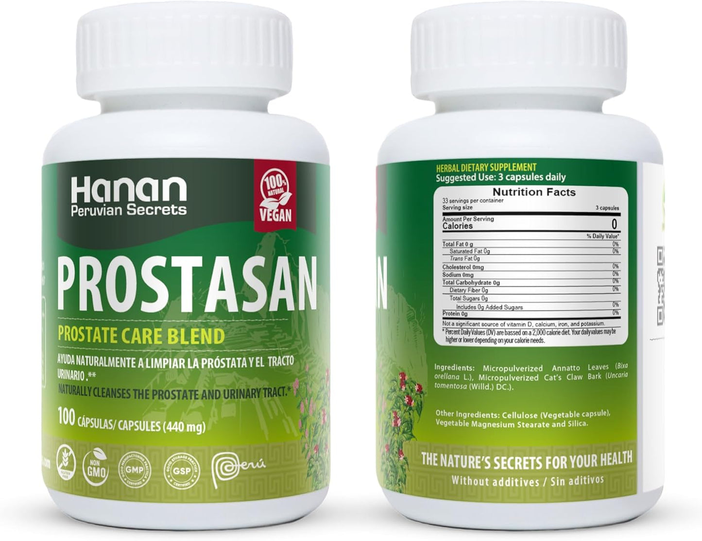 Hanan Prostasan Prostate Care Blend | 100 Capsules | Natural Support for Prostate and Urinary Tract Health