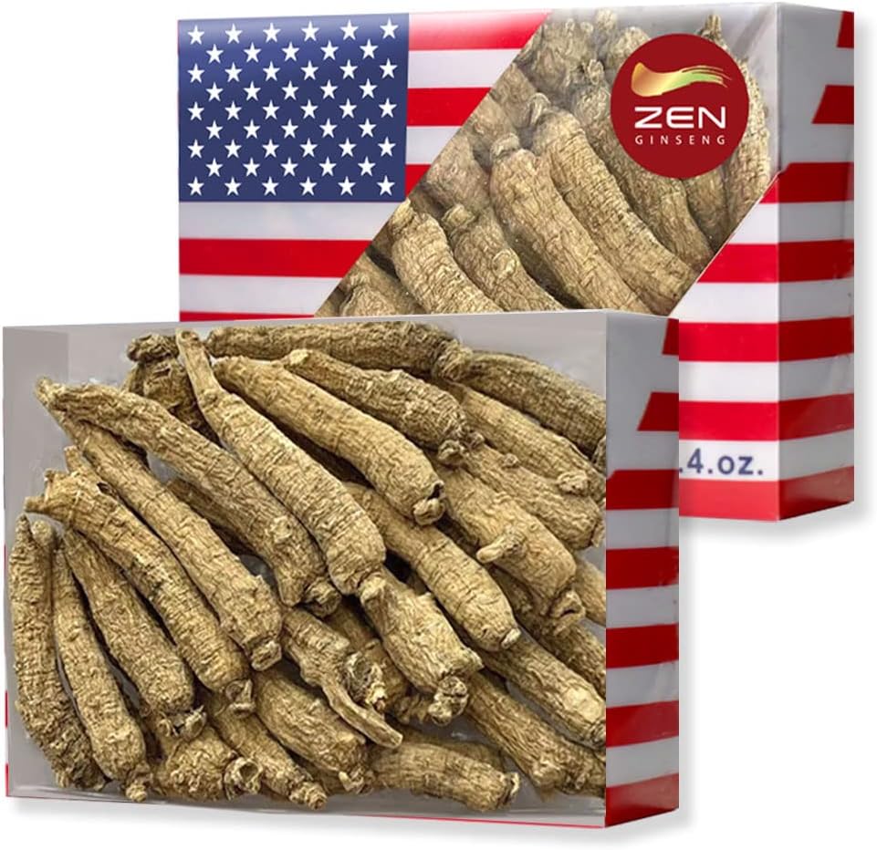 Hand-Selected American Ginseng Root - Boosts Immunity, Energy, and Stamina - 8 oz - Panax Ginseng